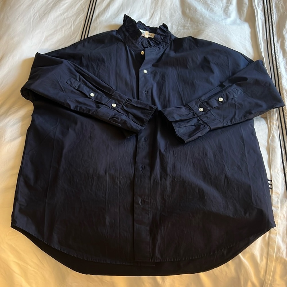 Alex Mill Poplin Ruffle Blouse